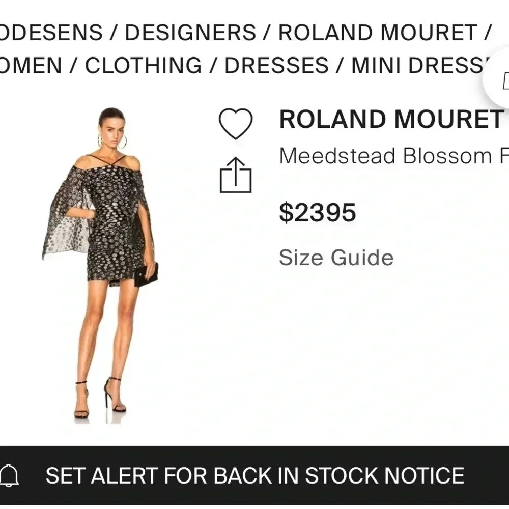 Roland Mouret Meedstead blossom Fils coupe mini dress - Picture 16 of 16